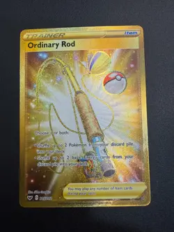 Pokemon - Ordinary Rod 215/202 Gold - Sword & Shield Base - Image 1