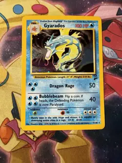 Pokemon TCG Gyarados 7/130 Base Set 2 Holo Rare - Image 1