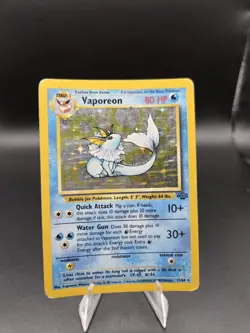 Pokemon TCG Vaporeon Jungle 12/64 Unlimited Holo - MPU - Image 1