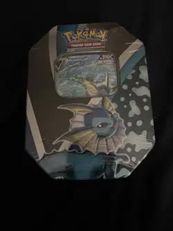 2021 Pokemon VAPOREON V Factory Sealed Tin - Eeveelution - Image 1