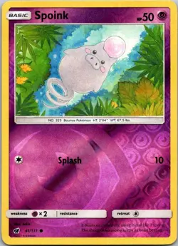 Pokemon Crimson Invasion Spoink Reverse Holo 41/111 - Image 1
