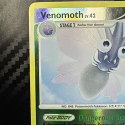 Venomoth Uncommon Reverse Holo Secret Wonders 73/132 HP Pokemon TCG LP - Image 2