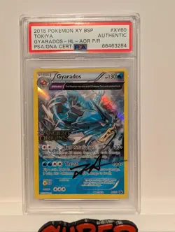 SIGNED TOKIYA - GYARADOS XY60 PSA AUTH ANCIENT ORIGINS PRERELEASE PROMO POKEMON - Image 1