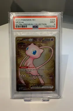 PSA 9 Pokemon Metal Mew Ex 151 Ultra Premium Collection - Image 1