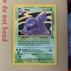 Muk Fossil Holo Rare 13/62 Pokemon Card WOTC 1999 Vintage NM / LP - Image 2