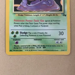 Muk Fossil Holo Rare 13/62 Pokemon Card WOTC 1999 Vintage NM / LP - Image 4