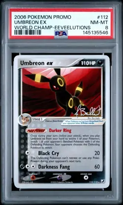 PSA 8 - Umbreon ex 112/115 World Championship 2006 Promo - Image 1