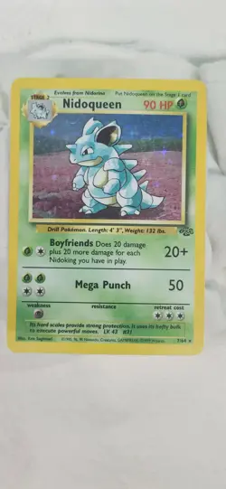 Pokemon Nidoqueen 07/64 Jungle 1999 Holo Rare 90 HP English - Image 1