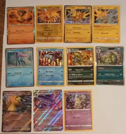 Official / Authentic / ( 11 ) Pokemon Card Lot / Holo / Reverse Holo/ Dbl. Holo - Image 1