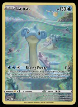 Pokemon Cards Lapras GG05/GG70 Crown Zenith Galarian Gallery Holo NM - Image 1