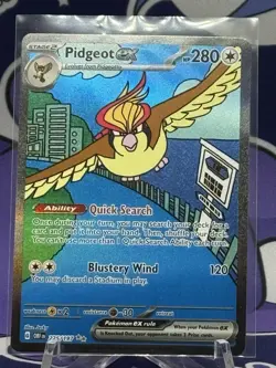 🕊✨ Pidgeot ex – Full Art – Obsidian Flames – 225/197 – Pokemon TCG ✨🕊 - Image 1
