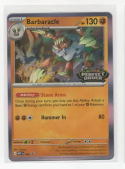 Pokemon Staff Perfect Order Black Star Promo MEP 065 Barbaracle - Image 1