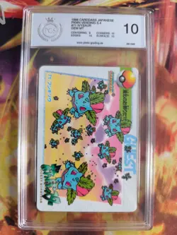 Pokemon Card Ivysaur Bisaknosp Carddass Vending Anime Japanese PSA / PGS 10 - Image 2