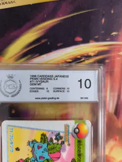 Pokemon Card Ivysaur Bisaknosp Carddass Vending Anime Japanese PSA / PGS 10 - Image 4
