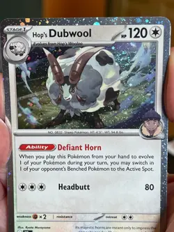 POKEMON HOP'S DUBWOOL 136/159 RARE COSMOS HOLO WITH SWIRL JOURNEY TOGETHER NM - Image 1