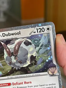 POKEMON HOP'S DUBWOOL 136/159 RARE COSMOS HOLO WITH SWIRL JOURNEY TOGETHER NM - Image 2