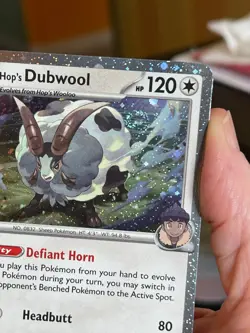 POKEMON HOP'S DUBWOOL 136/159 RARE COSMOS HOLO WITH SWIRL JOURNEY TOGETHER NM - Image 3