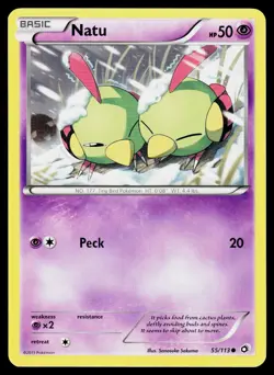 Natu 55/113 Common Legendary Treasures Pokemon NM - Image 1