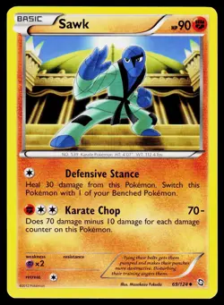 Sawk 69/124 Uncommon Dragons Exalted Pokemon LP - Image 1