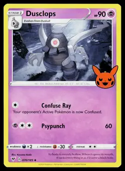 Dusclops 070/185 Uncommon Vivid Voltage Trick or Trade Pokemon LP - Image 1