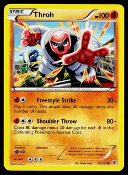 Throh 51/101 Common Plasma Blast Pokemon LP - Image 1