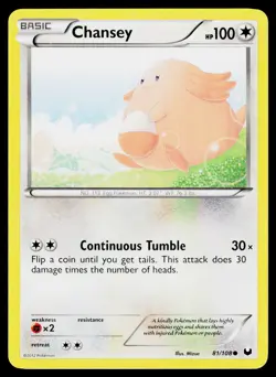 Chansey 81/108 Common Dark Explorers Pokemon LP - Image 1