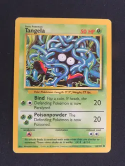 Tangela 66/102 Common Base Set Pokemon LP - Image 1