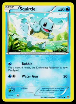 Squirtle 14/101 Common Plasma Blast Pokemon LP - Image 1