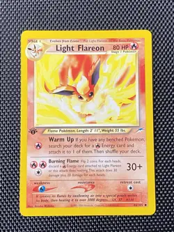 Pokemon 1st EDITION LIGHT FLAREON Neo Destiny 46/105 - LP/NM - Image 1