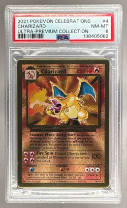 2021 Pokemon Sword & Shield Celebrations Ultra Premium Promo 4 Charizard PSA 8 - Image 1