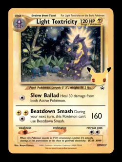 LIGHT TOXTRICITY SWSH137 HOLO P SWORD & SHIELD PROMO POKEMON HOLO LP - Image 1