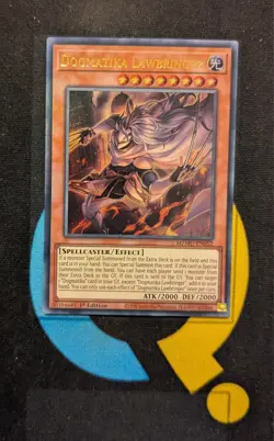 MZMU-EN052 Dogmatika Lawbringer Ultra Rare 1st Edition YuGiOh - Image 1