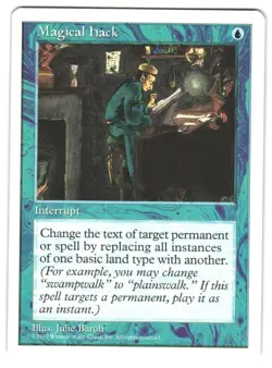MTG Magical Hack Fifth Edition 5th 5ED Vintage Rare Change Land Type Unplayed NM - Image 1