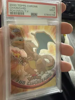 PSA 9 Charizard #06 Topps Chrome Pokemon TV Animation Edition 2000 - Image 1