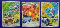 Pokemon TCG First Partner Illustration Collection Series 1 Kanto GEN 1 Starters - Image 1