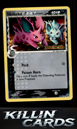 Reverse Holofoil Nidoran M (Delta Species) 57/101 Pokemon Common Dragon Frontier - Image 1