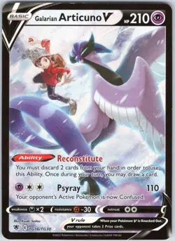 Galarian Articuno V TG16/TG30 Holo Astral Radiance Trainer Gallery Pokemon NM - Image 1