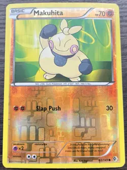 Makuhita 82/149 Pokemon TCG Black & White Boundaries Crossed Reverse Holo MP - Image 1