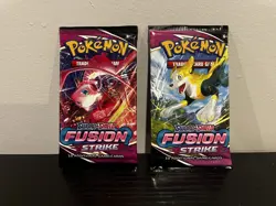 Fusion Strike Booster Packs - 2x NEW English Factory Sealed Pokemon 2021 - Image 1