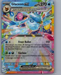 Glaceon ex 026/131 - Pokemon TCG Prismatic Evolutions Double Rare NM - Image 1