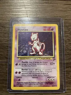 2000 Pokemon Base Set 2 Mewtwo 10/130 Holo NM Condition Rare - Image 1
