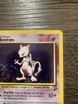 2000 Pokemon Base Set 2 Mewtwo 10/130 Holo NM Condition Rare - Image 3