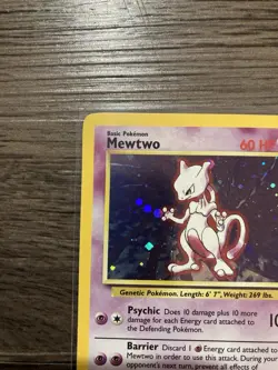2000 Pokemon Base Set 2 Mewtwo 10/130 Holo NM Condition Rare - Image 4