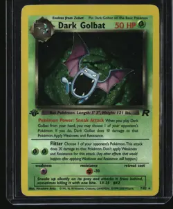 Pokemon Team Rocket Dark Golbat 1st Edition Holo MP #07/82 - Image 1