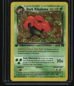 Pokemon Team Rocket Dark Vileplume 1st Edition Holo LP #13/82 - Image 1