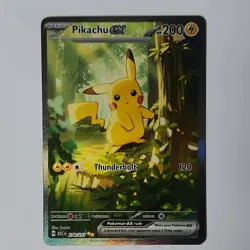 Pikachu ex Special Illustration Rare Full Art Holo 276/217 ASC Pokemon - Image 2