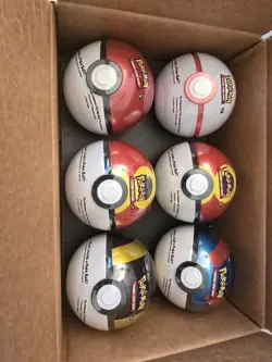6 x Pokemon TCG Pokeball Tins - 18 Booster Packs Factory Sealed Costco New - Image 2