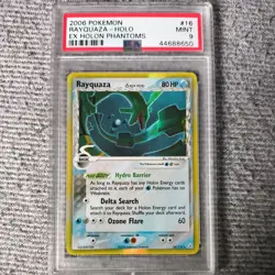 2006 POKEMON EX HOLON PHANTOMS #16 RAYQUAZA-HOLO PSA 9 - Image 1