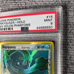 2006 POKEMON EX HOLON PHANTOMS #16 RAYQUAZA-HOLO PSA 9 - Image 2