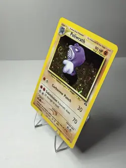 Poliwrath 9/75 Holo Rare Neo Discovery Pokemon Card Vintage LP/MP - Image 2